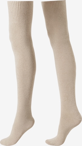 CALZEDONIA Overknee Strümpfe in Beige: Vorderseite