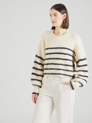 co'couture - Pullover 'Coralie' em branco: frente