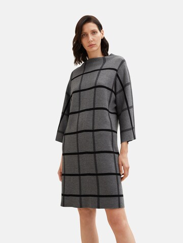 TOM TAILOR Knitted dress in Grey: front