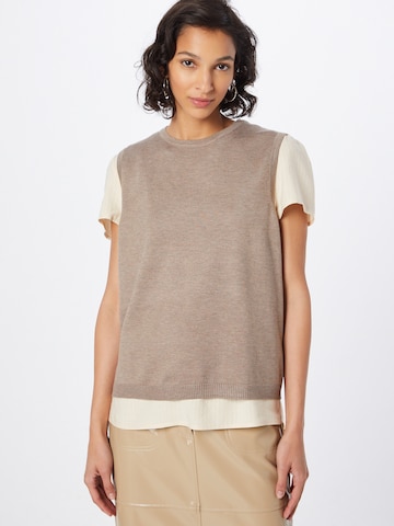 SAINT TROPEZ - Jersey 'Mila' en beige: frente