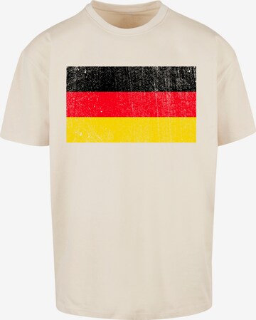 F4NT4STIC Shirt 'Germany Deutschland Flagge distressed' in Beige: voorkant