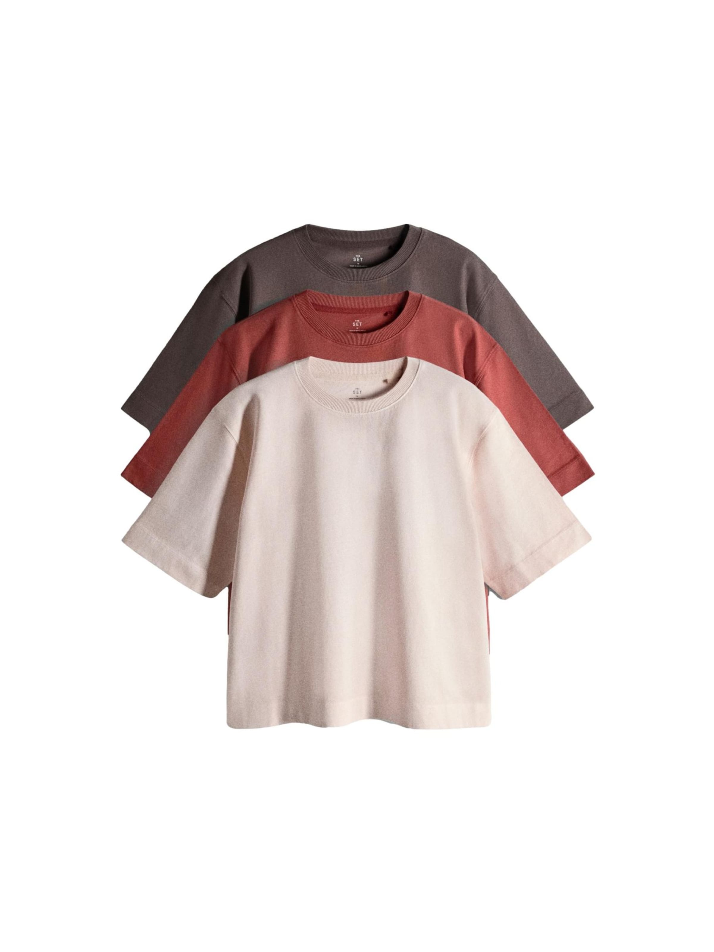 Tricou de la The Set pe bej: față