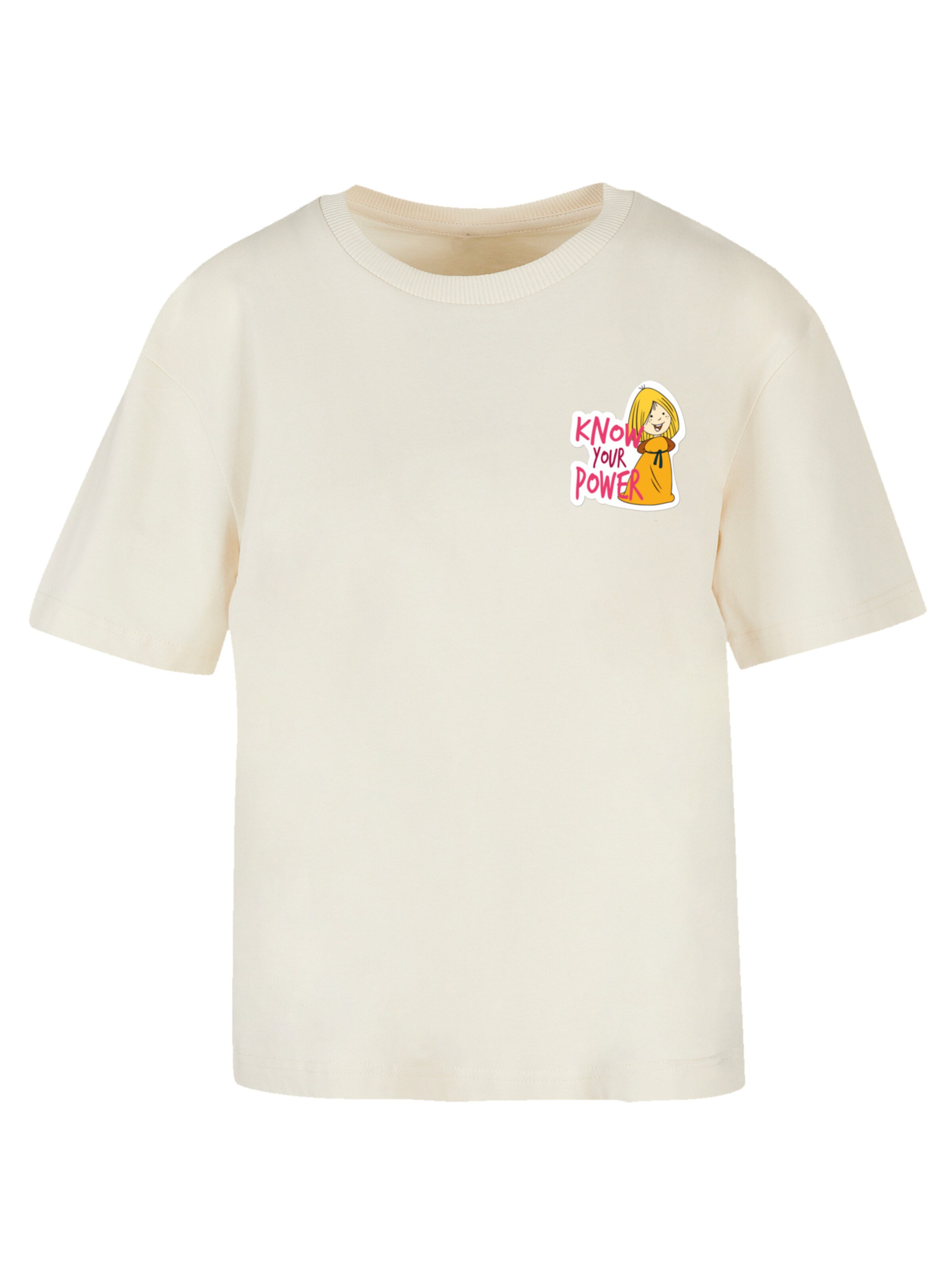 F4NT4STIC Shirt 'Wickie Know Your Power Heroes of Childhood' in Beige: voorkant