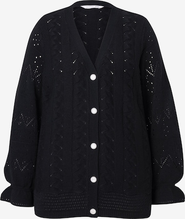 MIAMODA Knit cardigan in Black: front