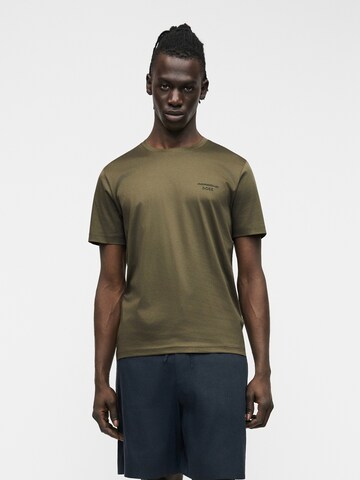 BOSS Тениска 'Spirit 70' в зелено: отпред