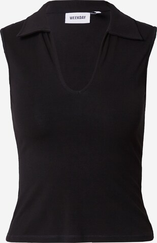 WEEKDAY Top 'Phoebe' in Schwarz: predná strana