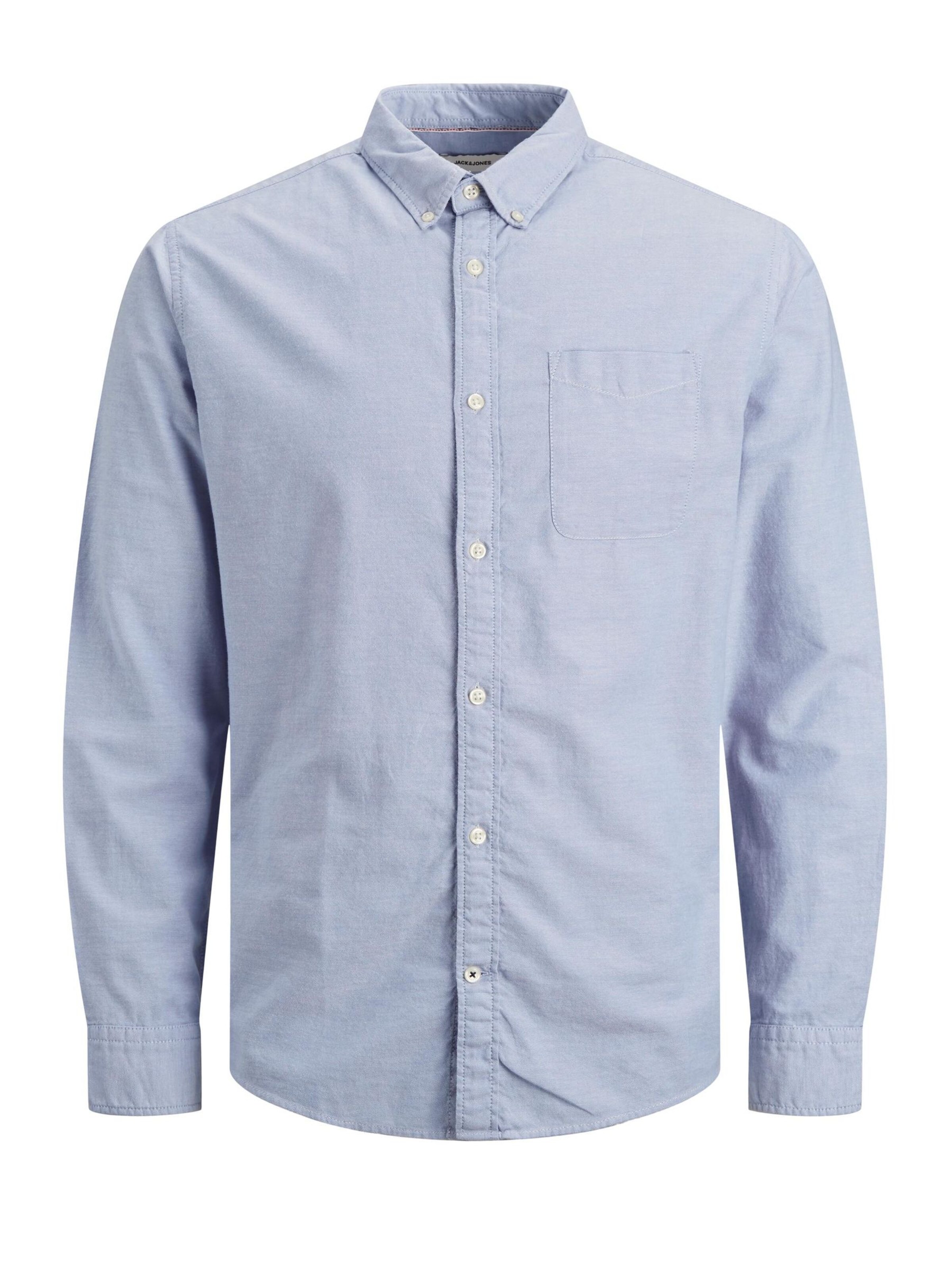 Jacks & Jones Regular Fit Hemd 'Herren Langarm Hemd'‌‌‌‌‌‌‌‌‌ in Blau: Vorderseite
