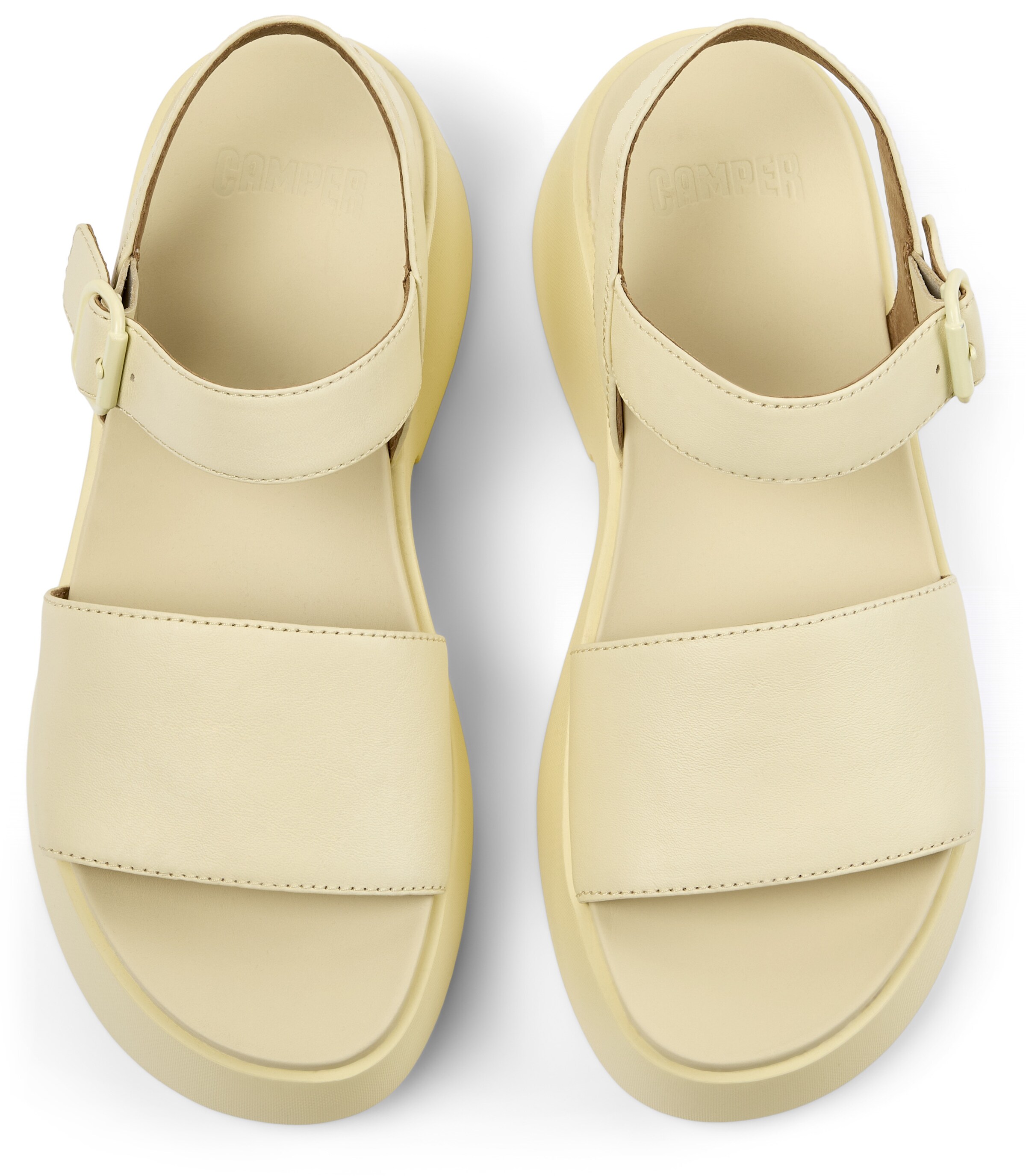 CAMPER - Sandálias com tiras ' Tasha ' em amarelo