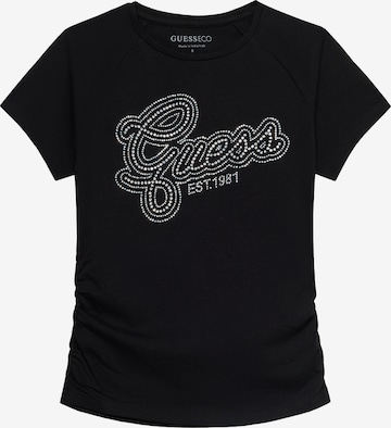GUESS - Camiseta en negro: frente