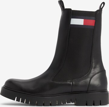 Tommy Jeans Chelsea boots in Zwart: voorkant