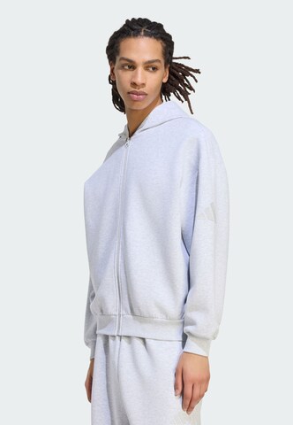ADIDAS SPORTSWEAR Αθλητική ζακέτα φούτερ 'Soft Lux' σε γκρι: μπροστά