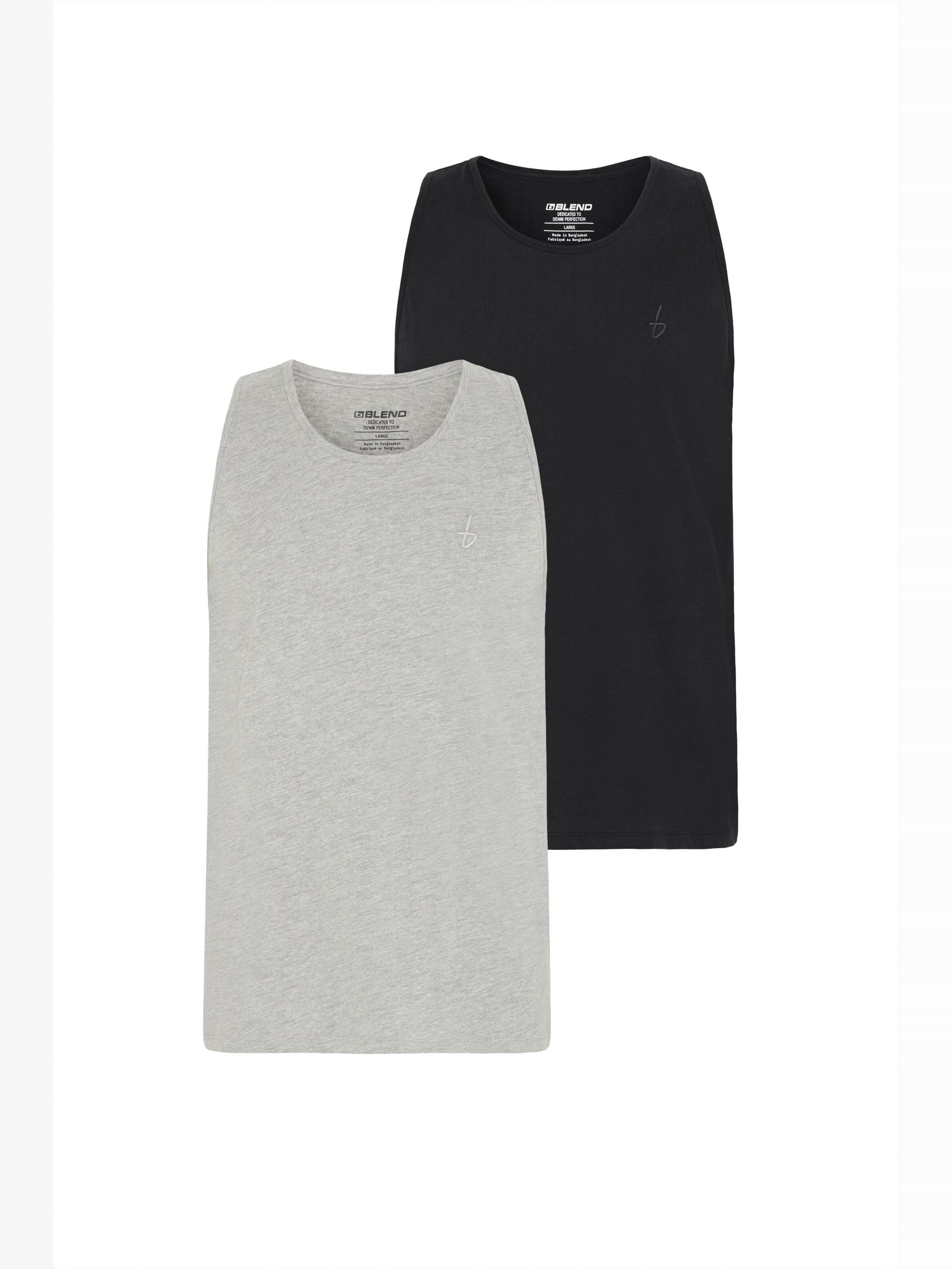 BLEND Rundhalsshirt ' BHEbil 2 PACK ' in Schwarz: Vorderseite