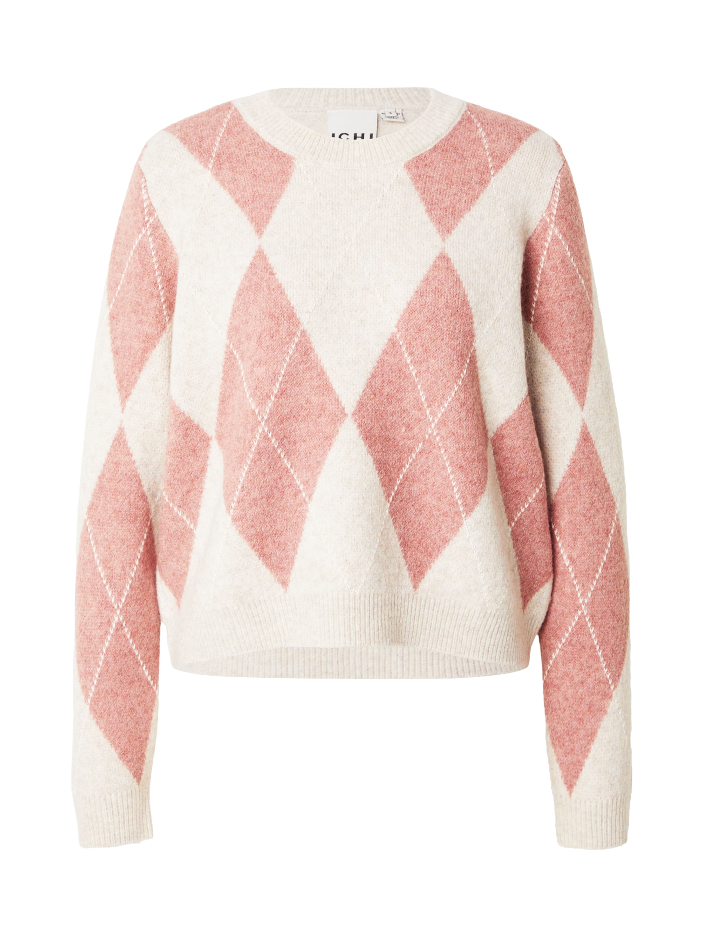 ICHI Sweater 'IHFenster' in Beige: front