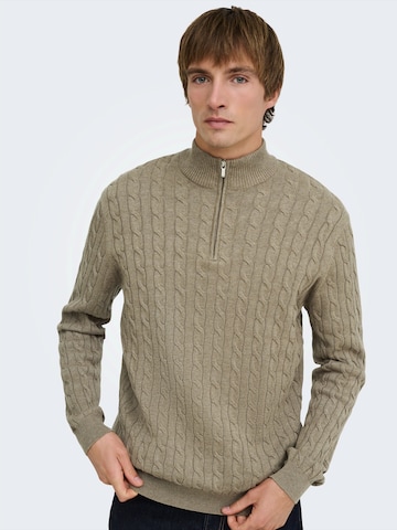 Only & Sons Sveter 'ONSLOUI' - Sivá