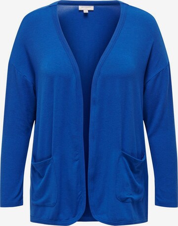 ONLY Carmakoma Gebreid vest in Blauw: voorkant