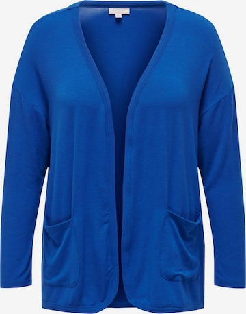 ONLY Carmakoma Knit Cardigan in Blue: front