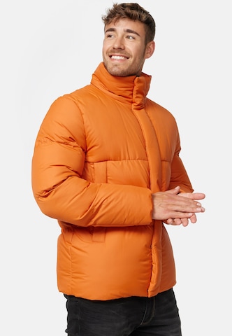 INDICODE JEANS Winter Jacket 'Lanse' in Orange: front