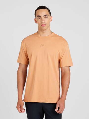 Nike Sportswear Μπλουζάκι 'Premium Essentials' σε καφέ: μπροστά