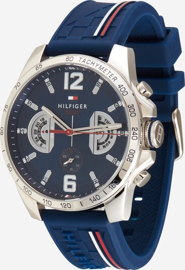 Analoginis (įprasto dizaino) laikrodis iš TOMMY HILFIGER, spalva – tamsiai mėlyna / raudona / sidabrinė, Prekių apžvalga