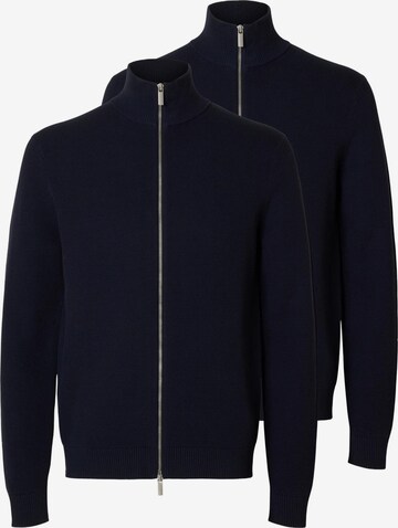 SELECTED Knit cardigan 'Dane' in Blue: front