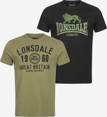 LONSDALE T-Shirt 'Bangor' in Grün: predná strana