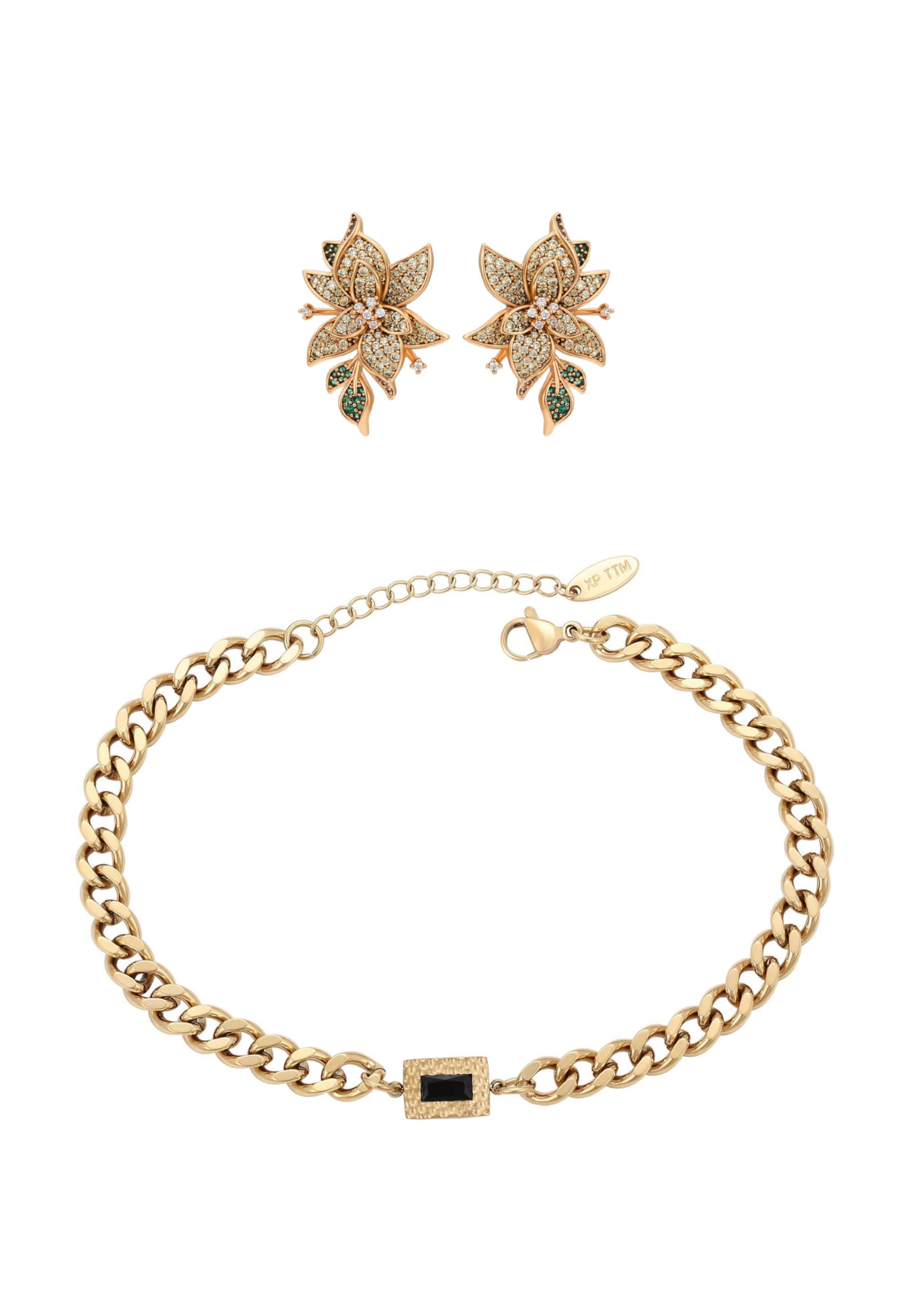 faina - Conjunto de joyería en oro: frente