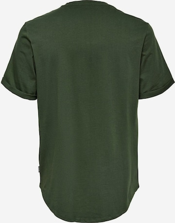Only & Sons Regular fit Тениска 'Gavin' в зелено