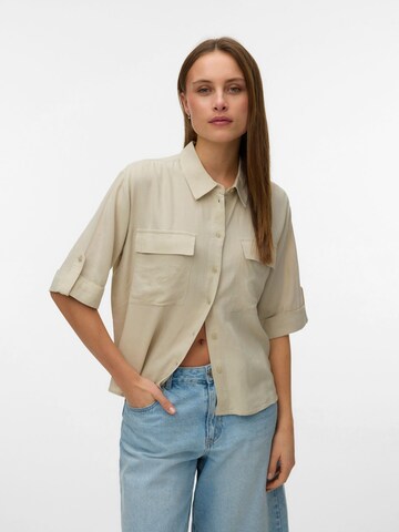 VERO MODA Bluse 'AWRyder' in Beige: Vorderseite