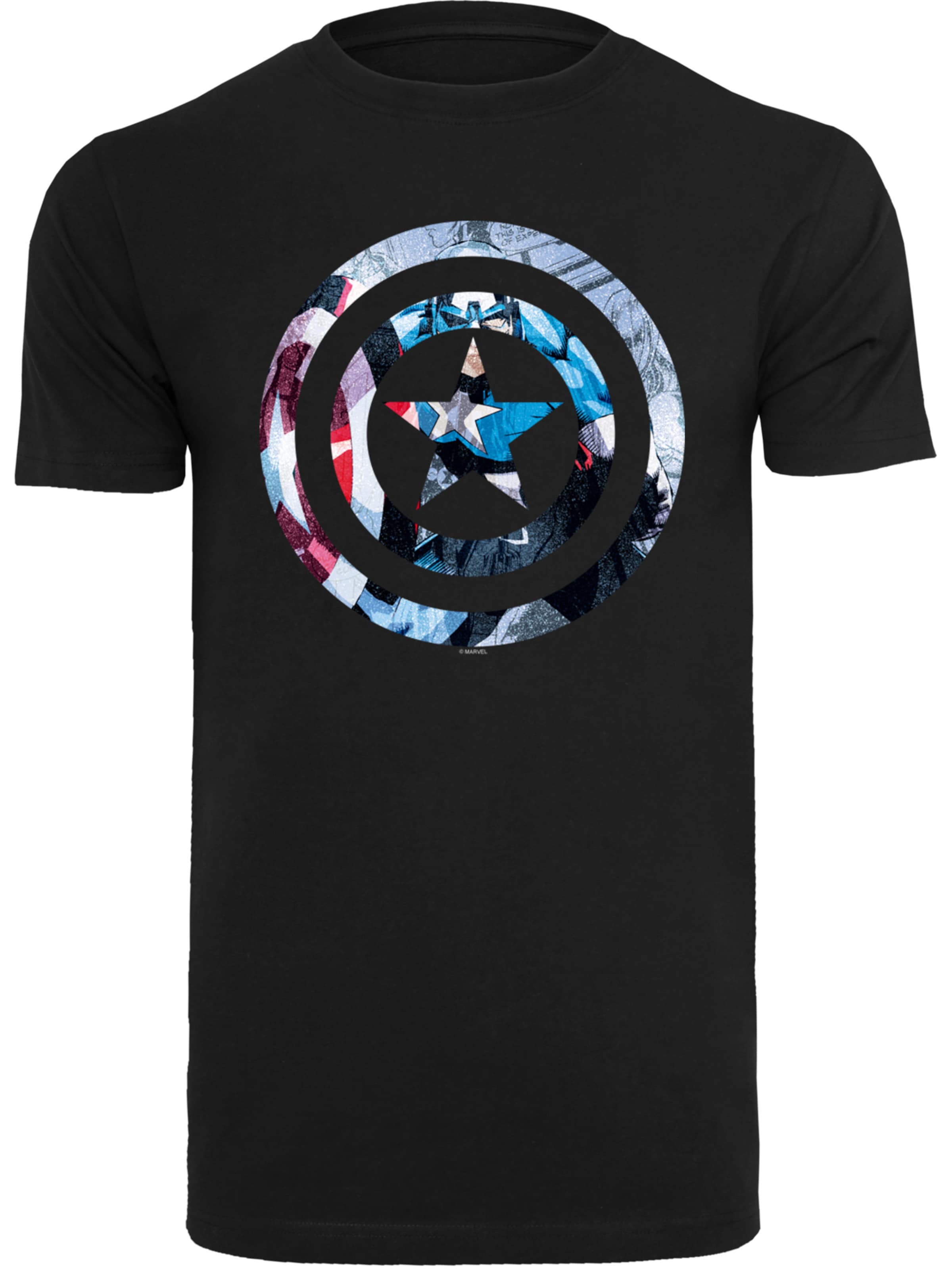 F4NT4STIC Shirt 'Captain America' in Black: front