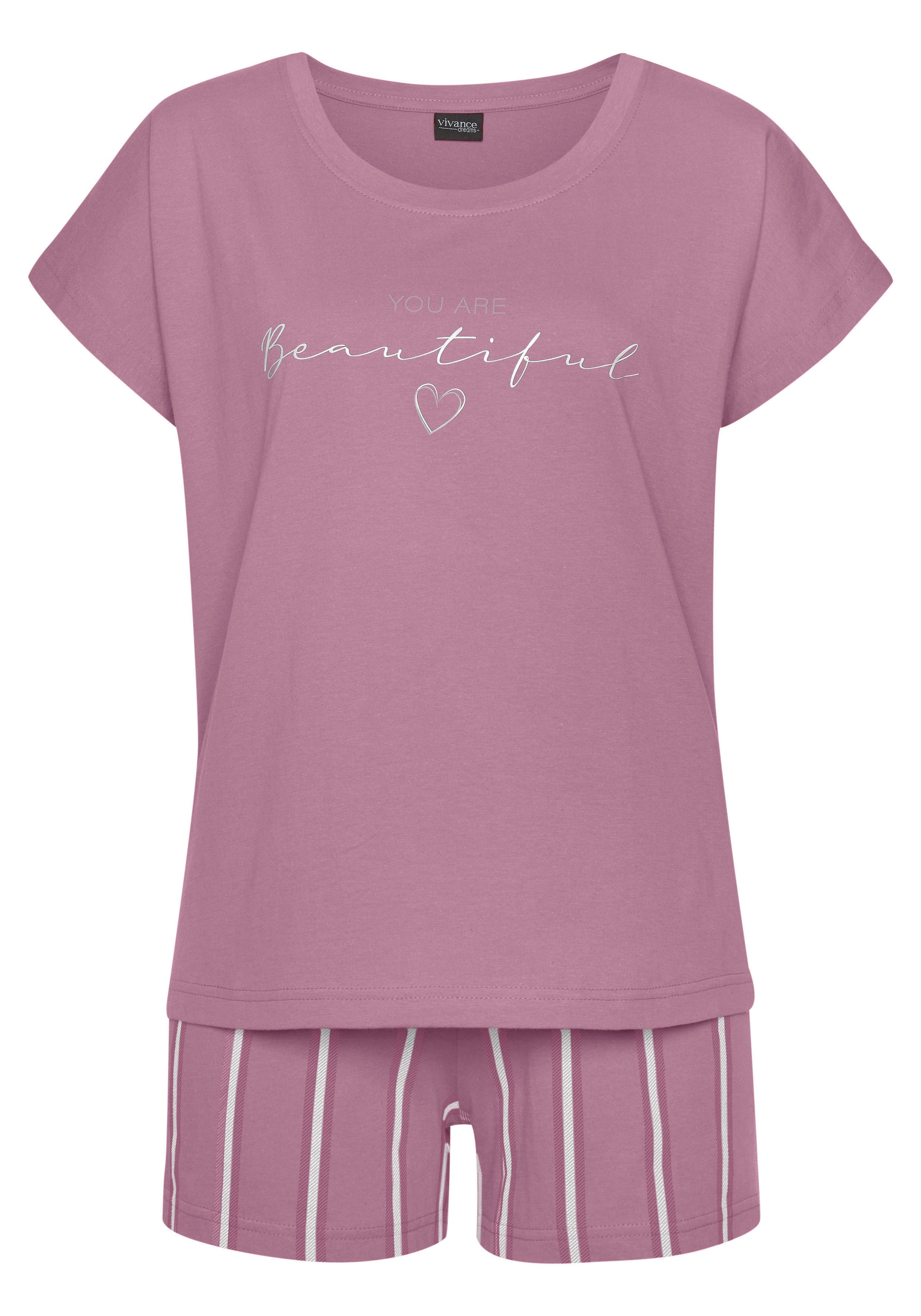 VIVANCE Pyjama in Pink: Vorderseite