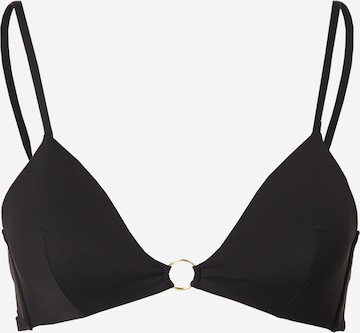 Calvin Klein Swimwear Triangle Bikini Top in Black: front