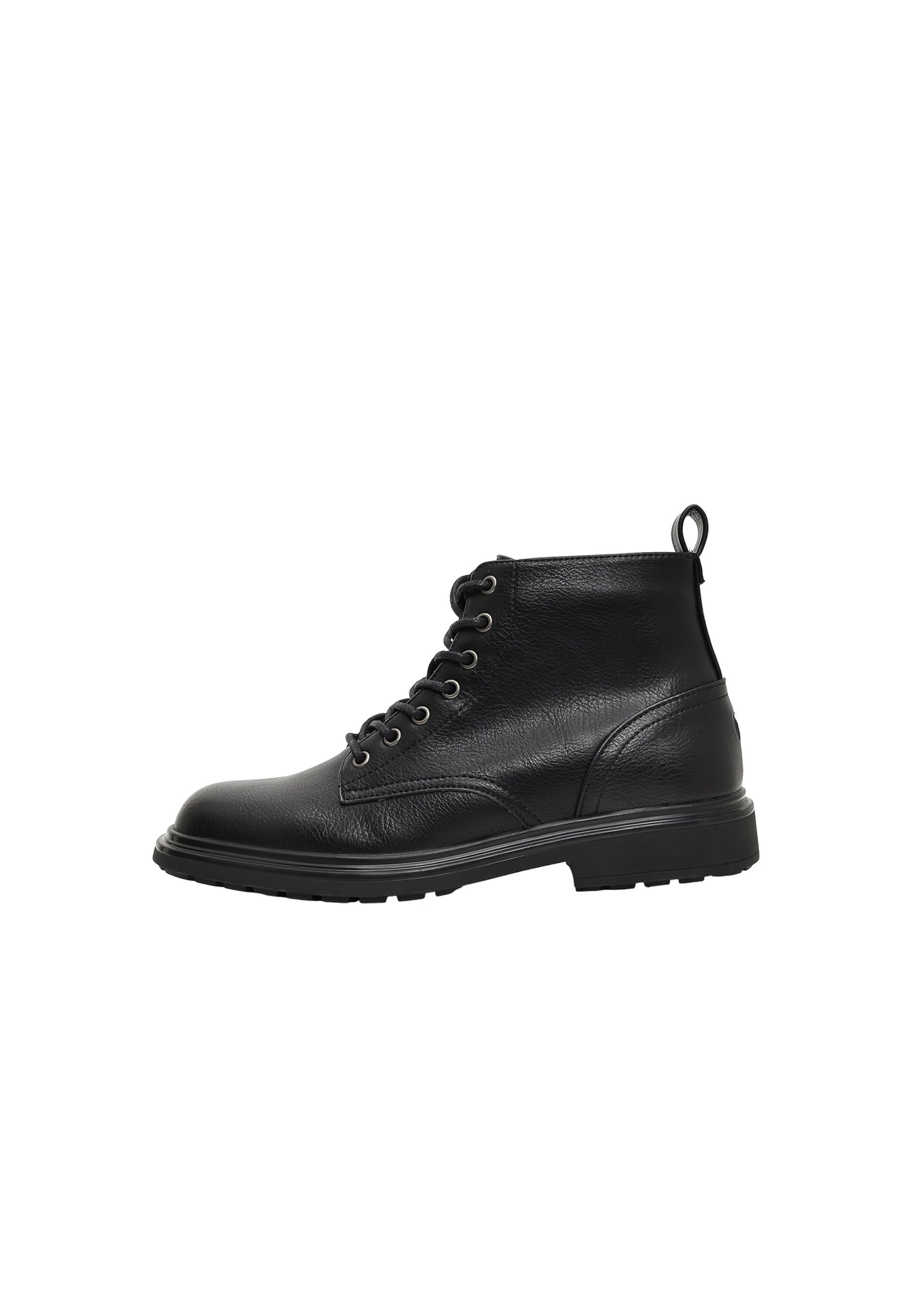 Boots stringati di Blauer.USA in nero: frontale