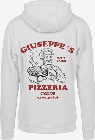 MT Men Sweatshirt 'Giuseppe's Pizzeria' in Weiß