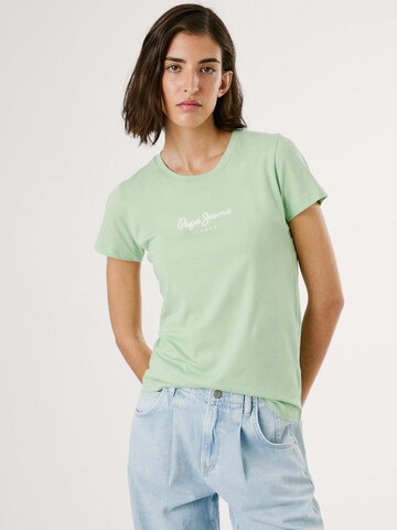 Pepe Jeans T-Shirt 'New Virginia' in Grün: Vorderseite