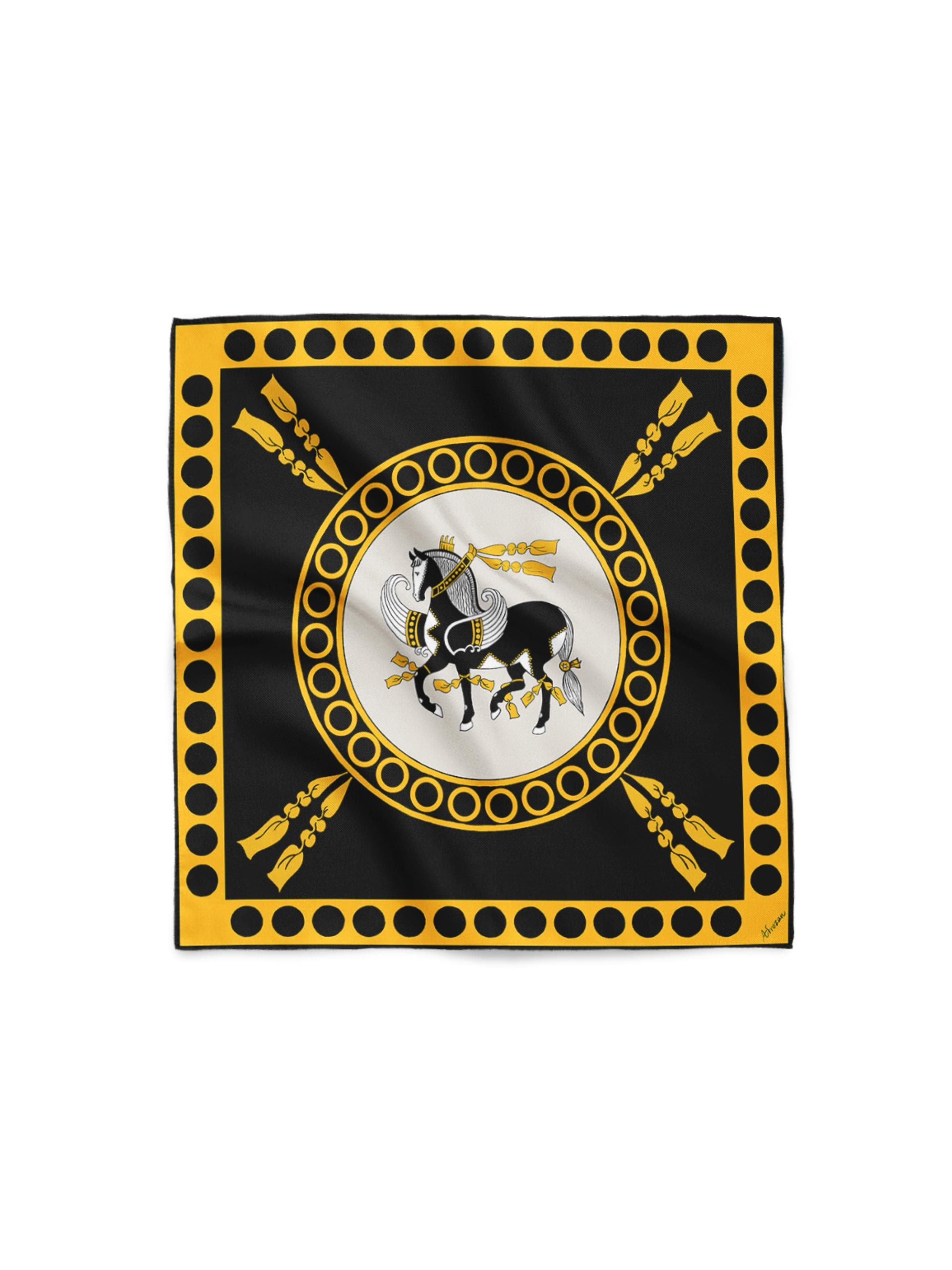 Sciarpa 'Pari' di AFROZAN in oro: frontale