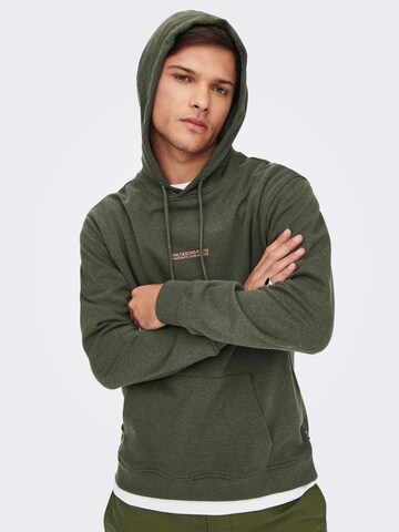 Only & Sons Sweatshirt 'Elon' in Green