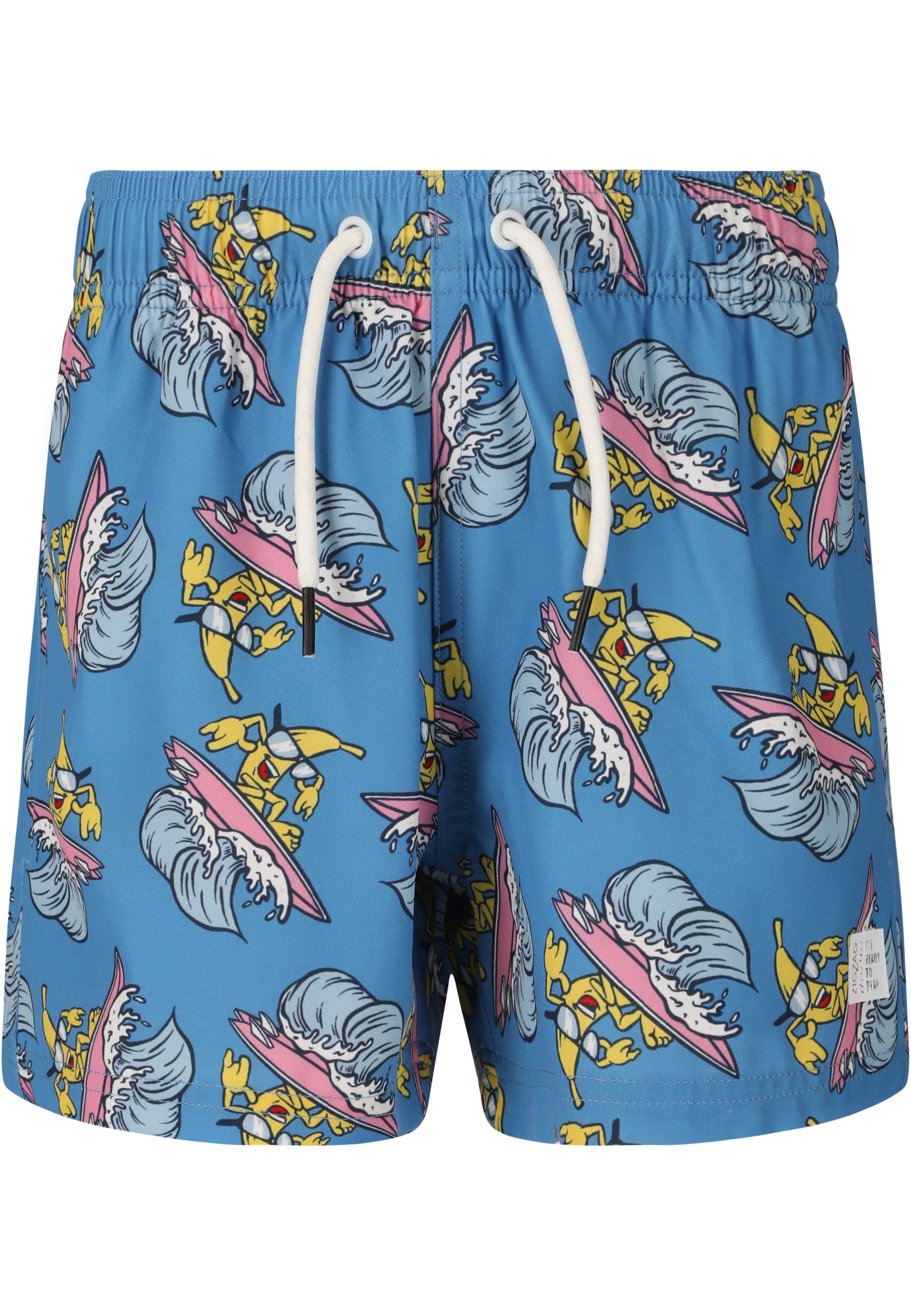 ZigZag Board Shorts 'Poolparty' in Blue: front
