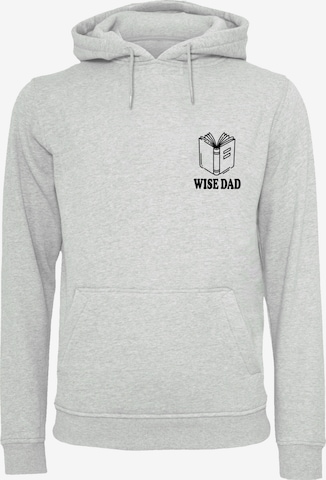 F4NT4STIC Sweatshirt 'Wise Dad Lustiges Vatertagsmotiv Für Schlaue Väter' in Grijs: voorkant