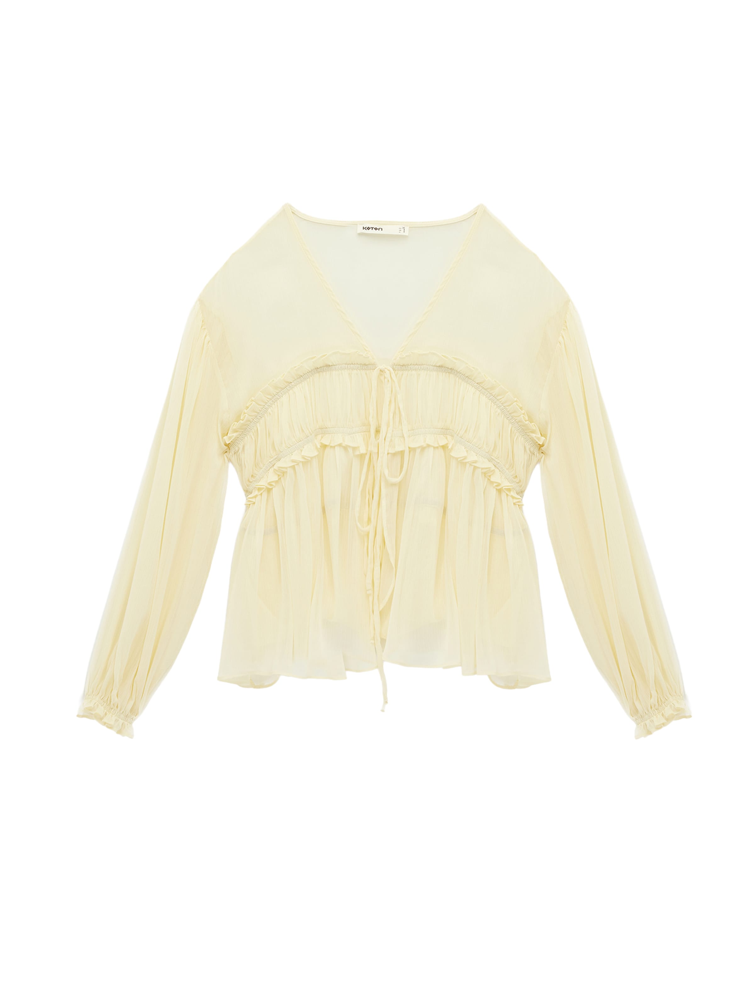 Koton Blouse in XXS in de kleur Chamois, Productweergave