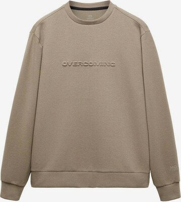 MANGO MAN Sweatshirt 'Coming' in Beige: front