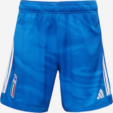 ADIDAS PERFORMANCE Workout Pants 'Italy 23 Home' in Blue: front