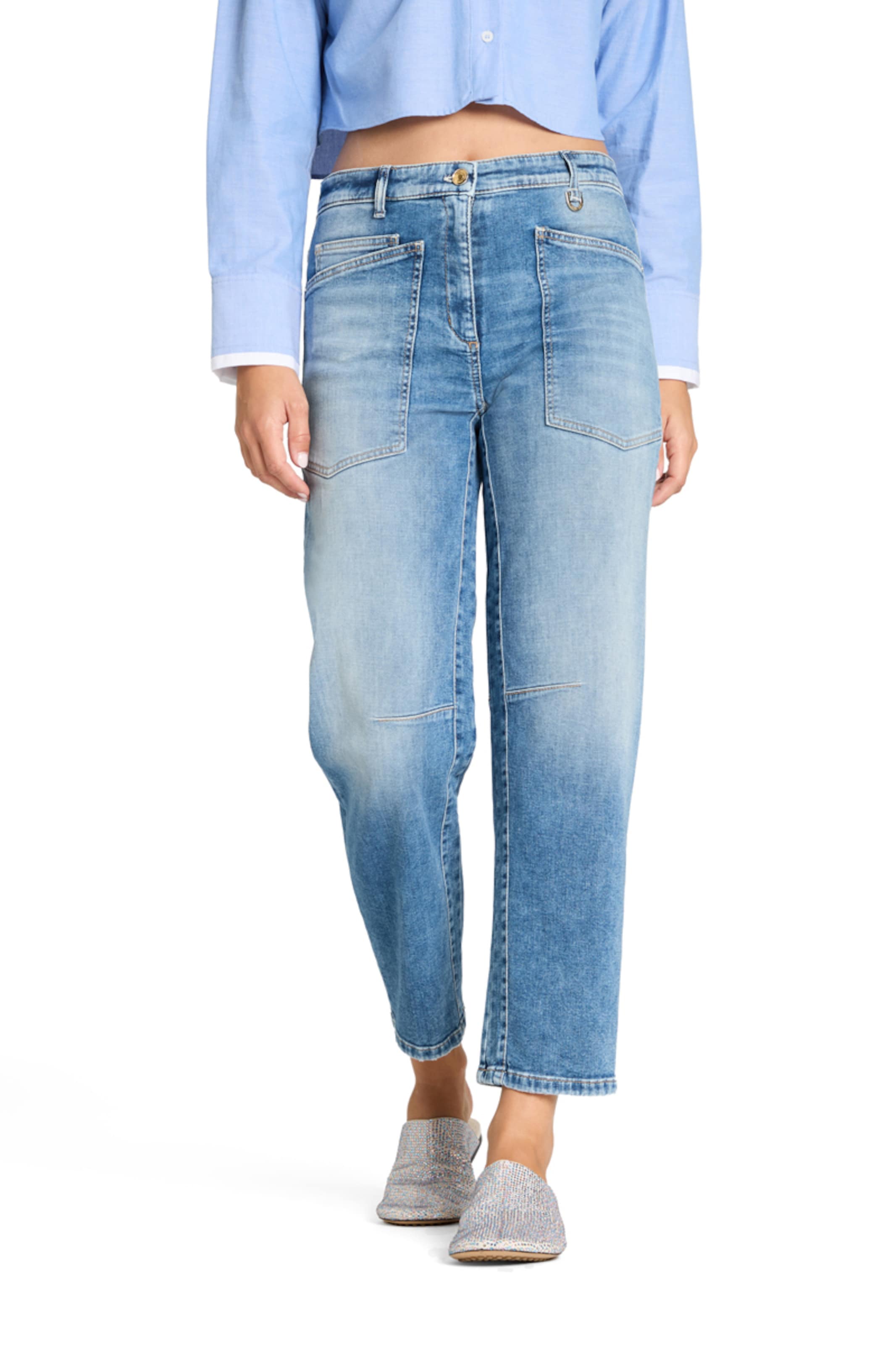Cambio Loosefit Jeans ' Ocean ' in Blau: Vorderseite