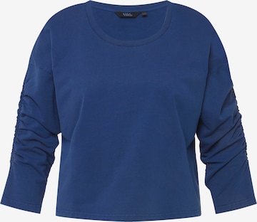 Ulla Popken Sweatshirt in Blauw: voorkant