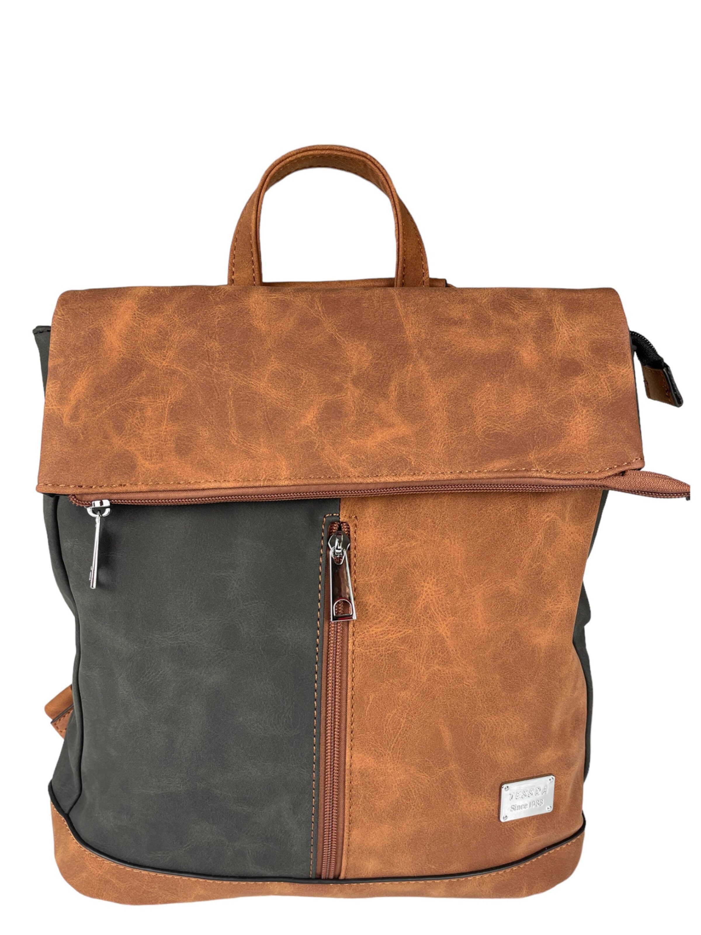 Kumixi Rugzak '2in1 Rucksacktasche' in Bruin: voorkant