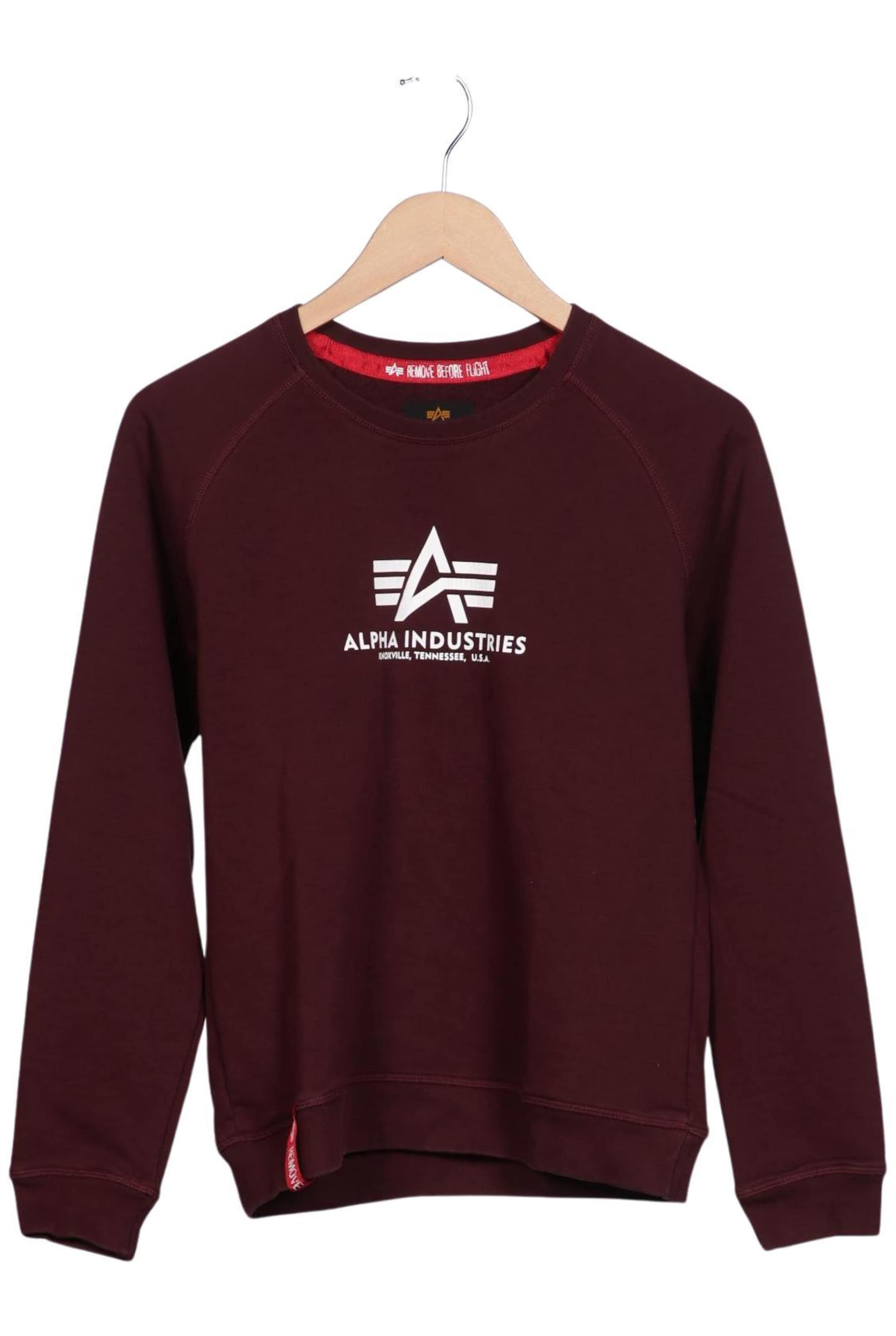 ALPHA INDUSTRIES Sweater M in Rot: Vorderseite
