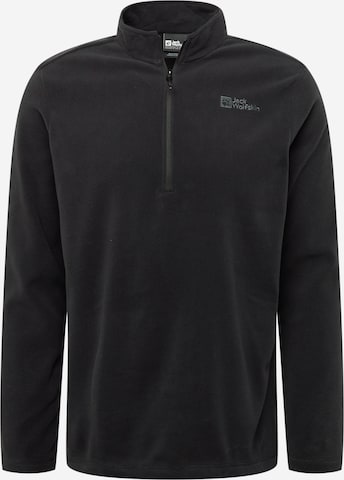 JACK WOLFSKIN Athletic Sweater 'TAUNUS' in Black: front