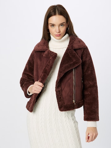 ABOUT YOU Between-Season Jacket 'Lotta' in Brown: front