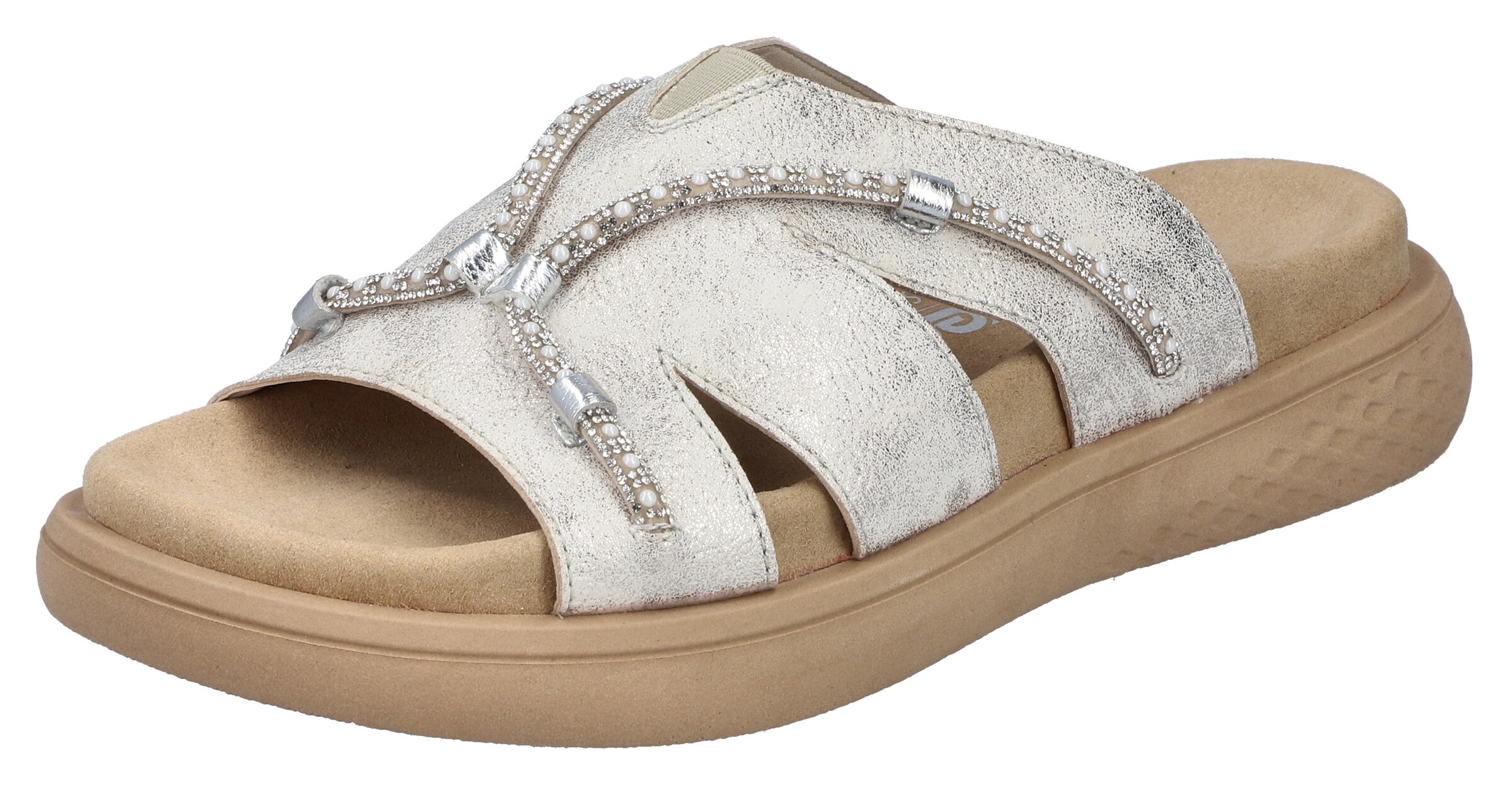 Rieker Pantolette in Beige: Vorderseite