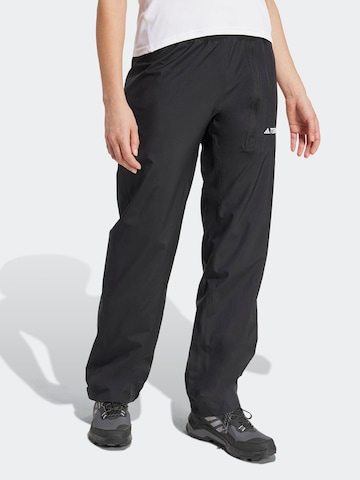 ADIDAS TERREX - Loosefit Pantalón de montaña en negro: frente