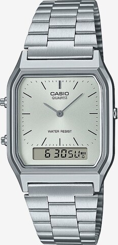 CASIO VINTAGE Analog Watch in Silver: front